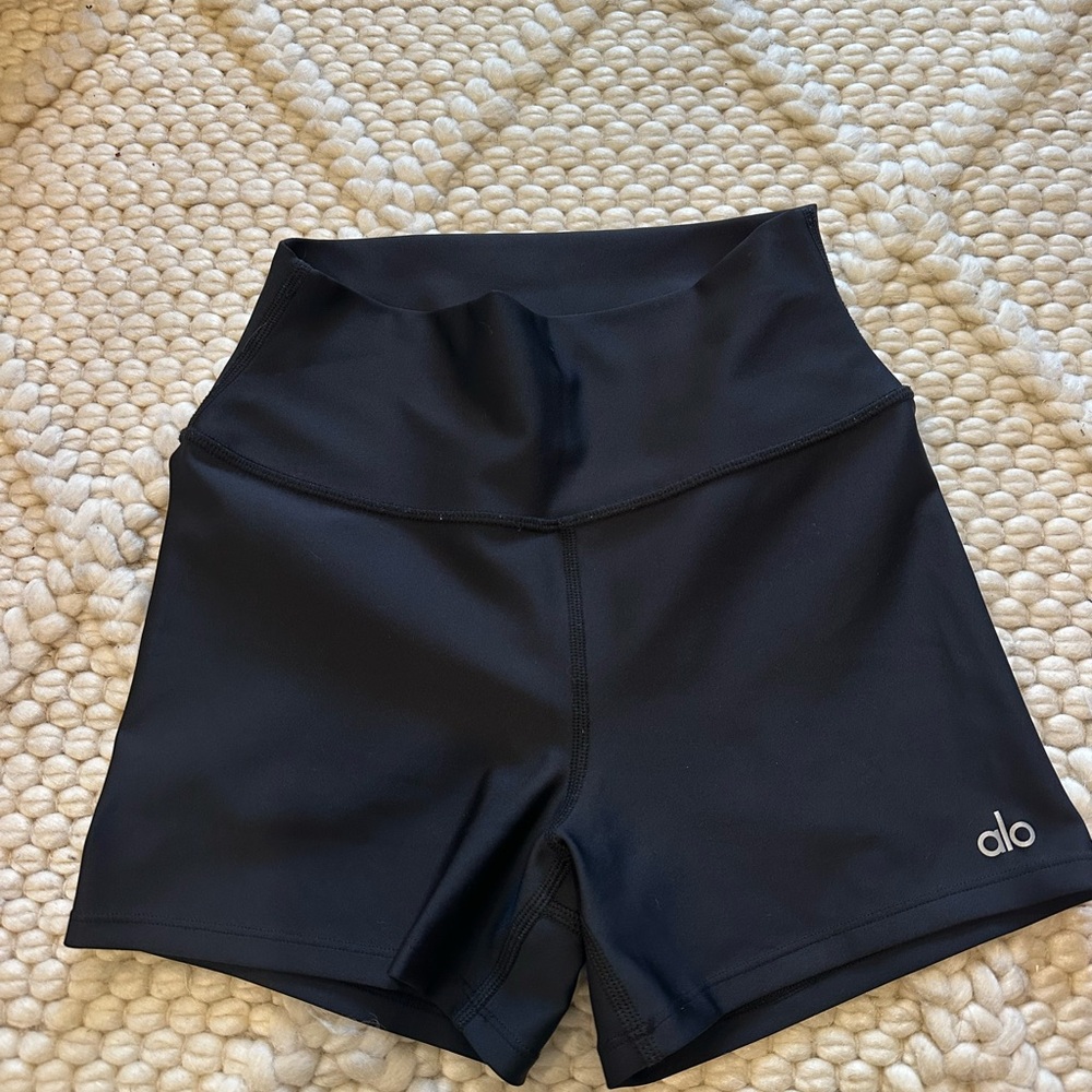 ALO Yoga Black Airlift High-Rise Bike Shorts